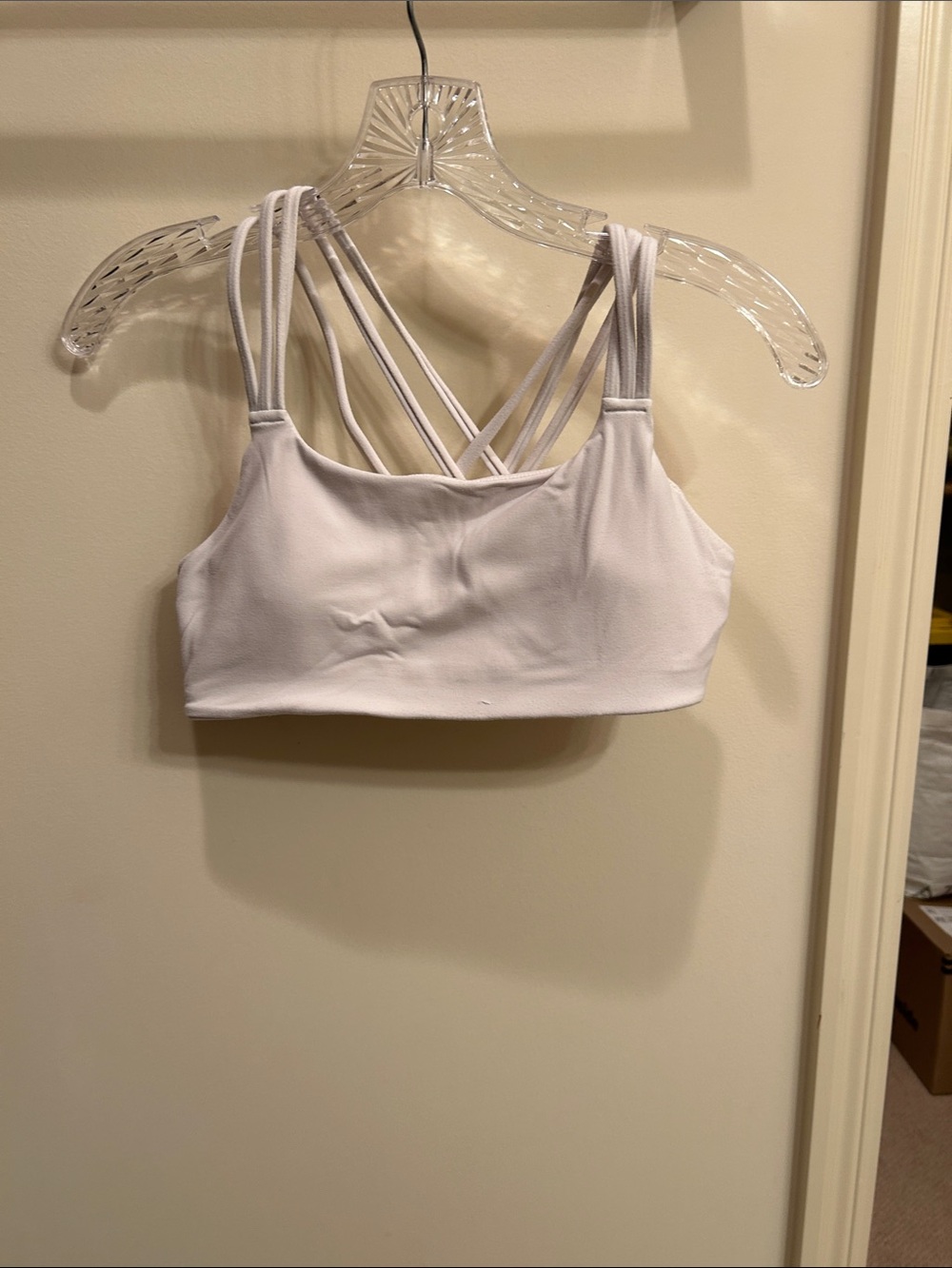 Athleta White Strappy Sports Bralette